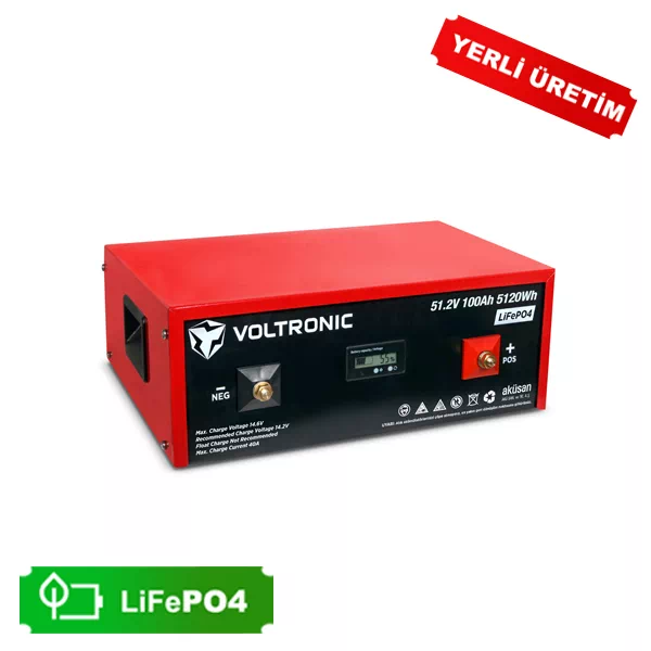 Voltronic Lityum Demir Fosfat Akü 51.2 V 100 Ah LiFePO4