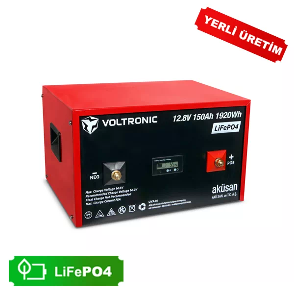 Voltronic Lityum Demir Fosfat Akü 12.8 V 150 Ah LiFePO4