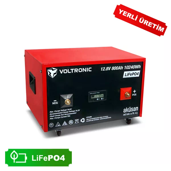 Voltronic Lityum Demir Fosfat Akü 12.8 V 800 Ah LiFePO4