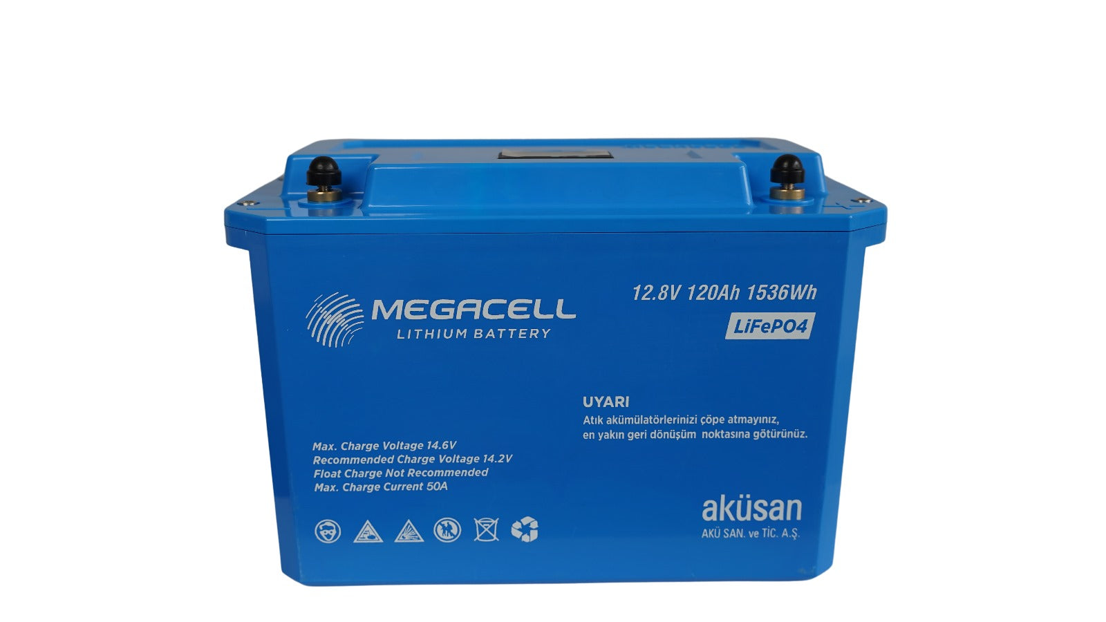 Megacell Lityum Demir Fosfat Akü 12.8 V 120 Ah LiFePO4