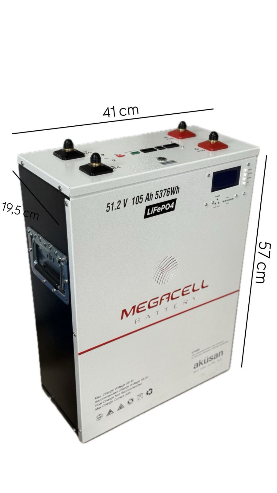 Megacell Lityum Demir Fosfat Akü 38.4 V 72 Ah LiFePO4 (Copy)