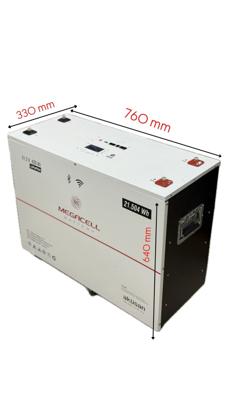 Megacell Lityum Demir Fosfat Akü 51.2 V 420 Ah LiFePO4