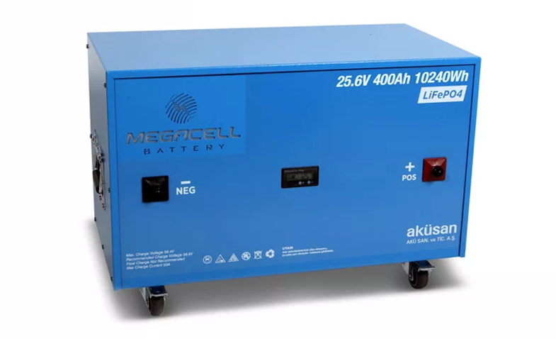 Megacell Lityum Demir Fosfat Akü 25.6 V 400 Ah LiFePO4