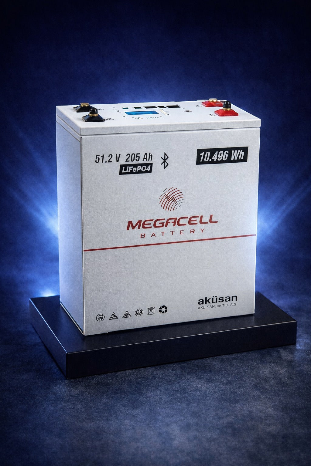 Megacell 51,2V 205Ah LiFePO₄ Lityum Demir Fosfat Batarya