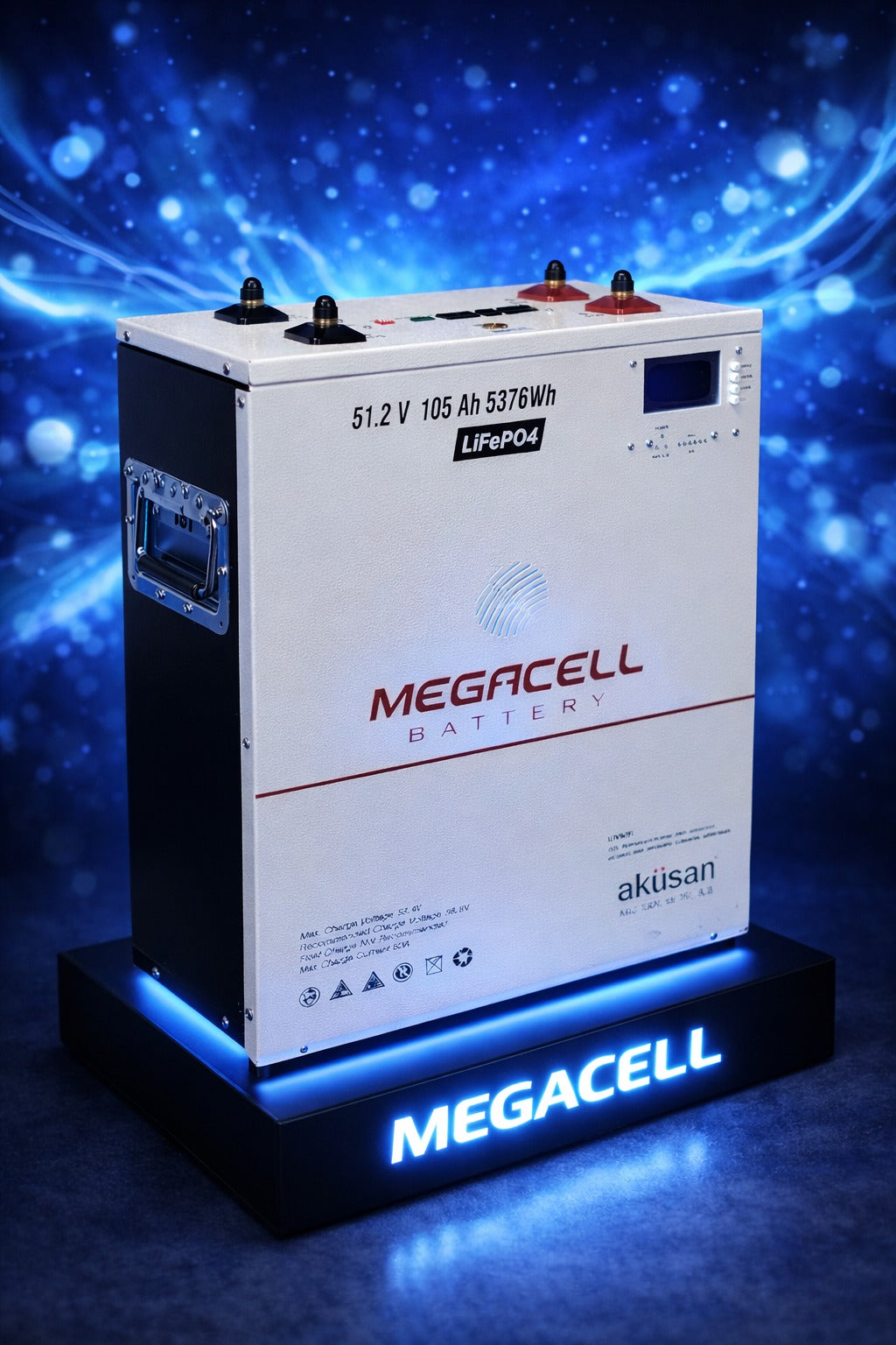 Megacell 51,2V 105Ah LiFePO₄ Lityum Demir Fosfat Batarya
