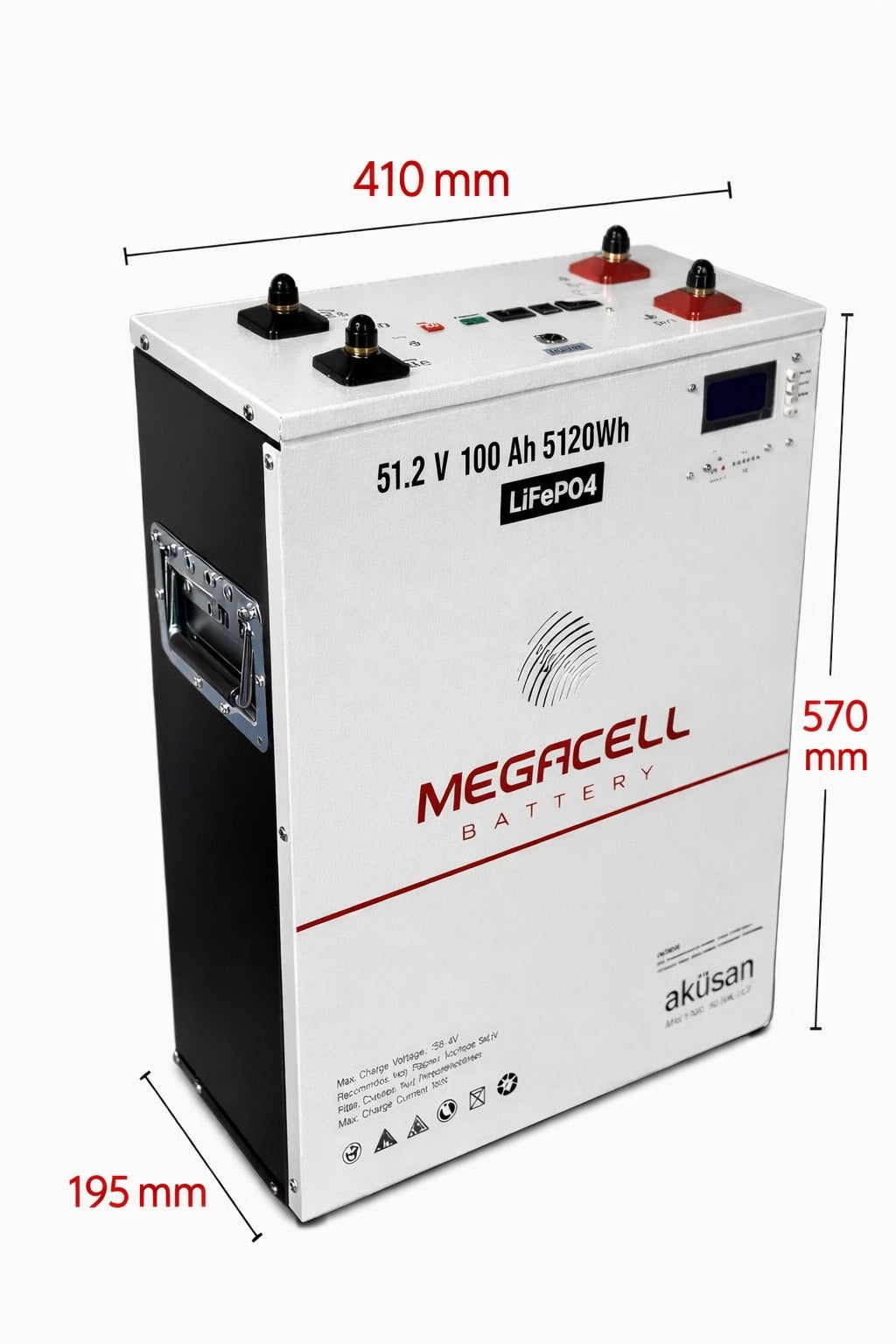 Megacell 51,2 V 100 Ah LiFePO₄ Akü