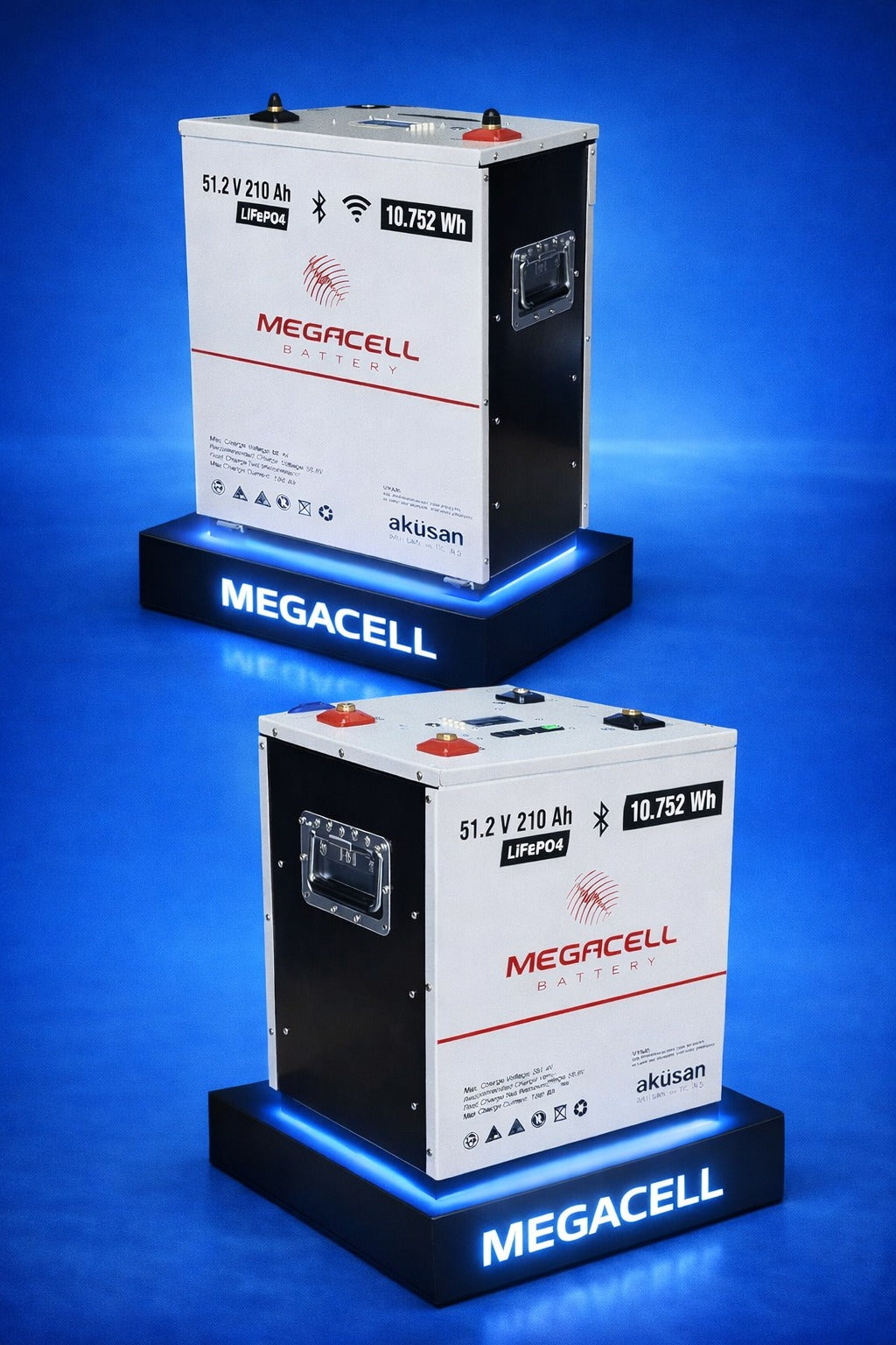 Megacell 51,2V 210 Ah LiFePO₄ Lityum Demir Fosfat Batarya